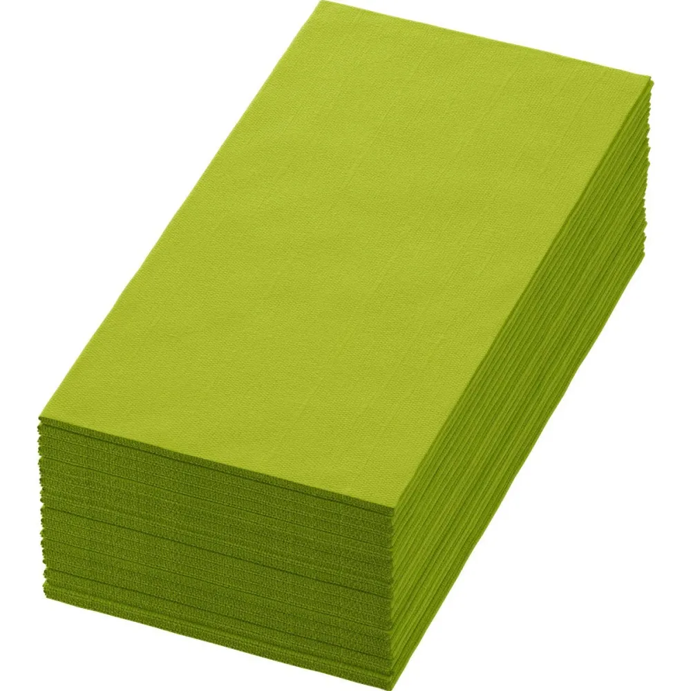Tovaglia Rotonda Pocchia di stoffa cellulare 40 x 40 cm 3 strati 1/8 Buchfalz Kiwi | Pacchetto (250 tovaglioli)