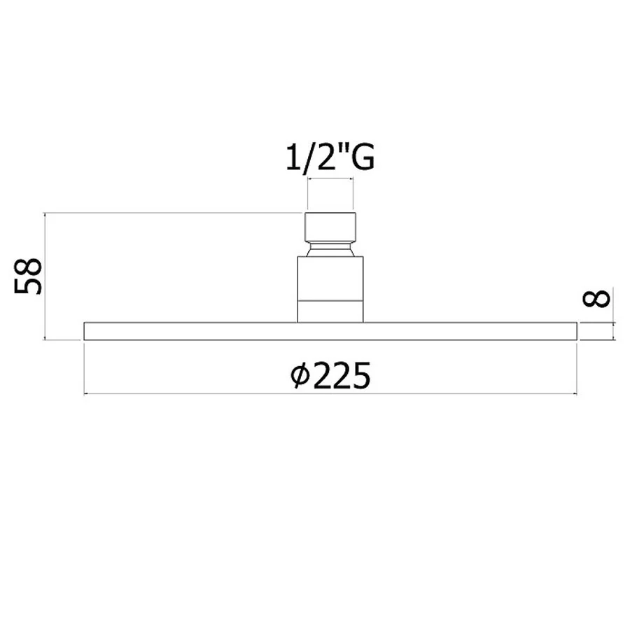 Tovaglia Rotonda Soffione doccia tondo Paffoni Master diametro 225 mm metallo cromato