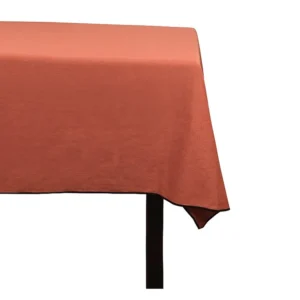 Tovaglia Rotonda Tovaglia, tovagliati con bordi 170 x 170 cm Cotone e Lino Terracotta BORINA