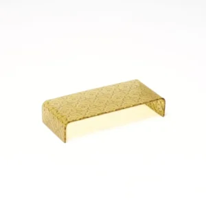 Ambar Alzatina Vetro Rettangolare Cm.21x9x4,5h Giallo