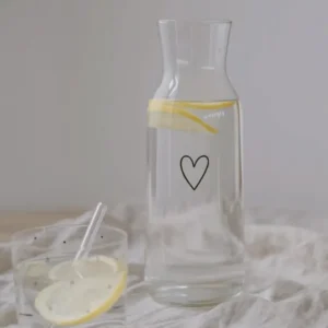 Caraffa vetro con cuore