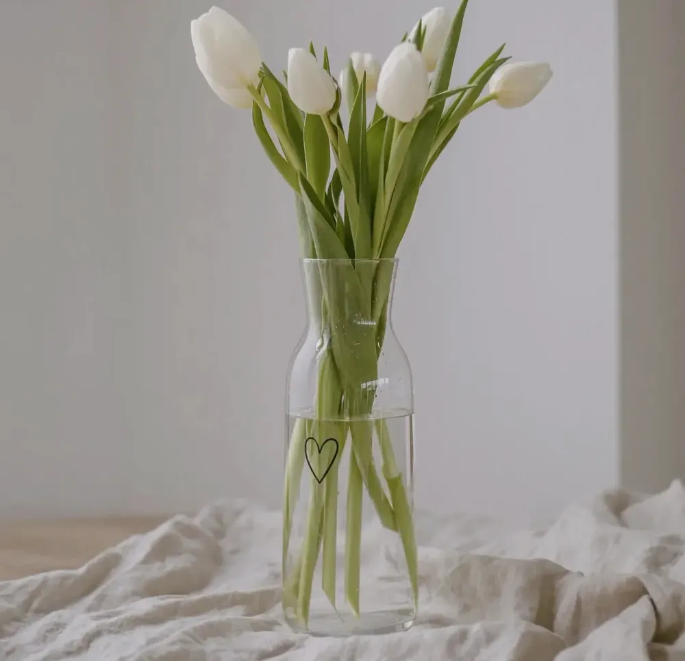 Caraffa vetro con cuore