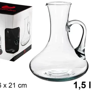 Decanter Sofia dritto vetro con manico 1,5 l.