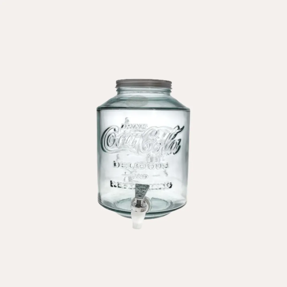 Dispenser di Bevande Vetro 5L con Rubinetto