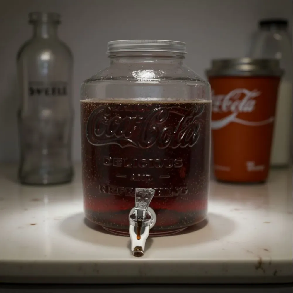 Dispenser di Bevande Vetro 5L con Rubinetto