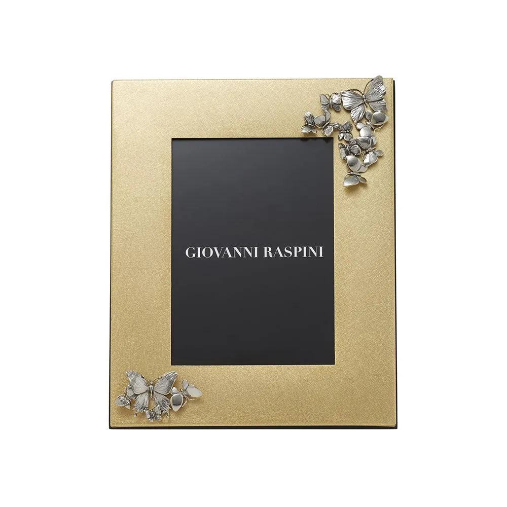 Giovanni Raspini Farfalle vetro 12x17cm ottone B0714