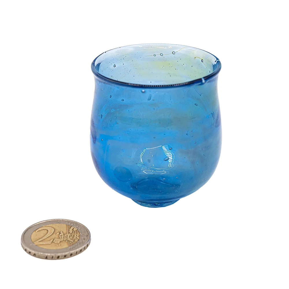Tazza di Vetro Blu Delicata # 94950