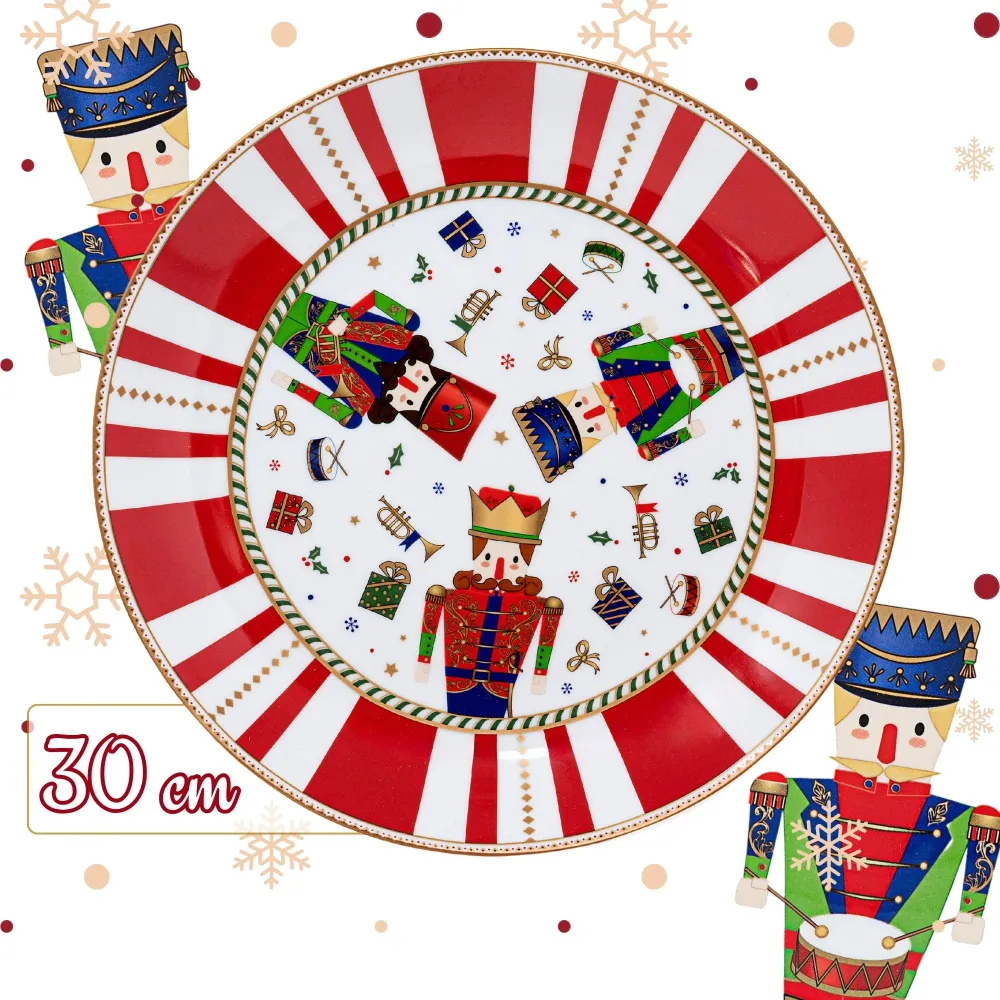 Piatto Panettone 30 cm – Schiaccianoci | Eleganza Tavola