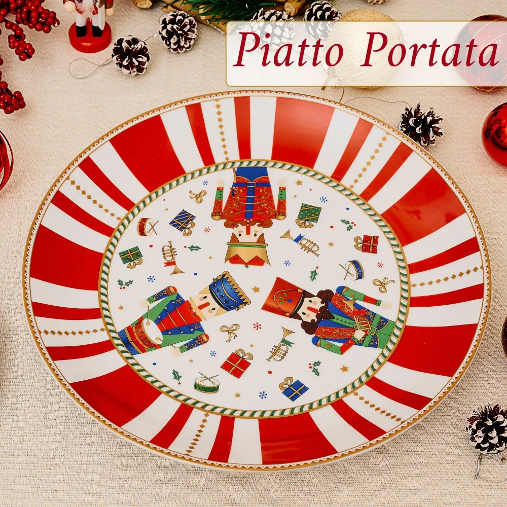 Piatto Panettone 30 cm – Schiaccianoci | Eleganza Tavola