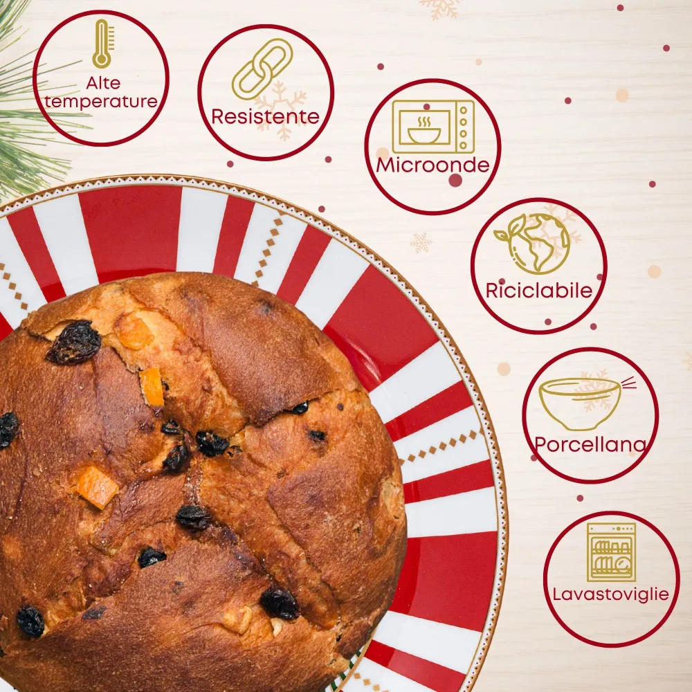 Piatto Panettone 30 cm – Schiaccianoci | Eleganza Tavola