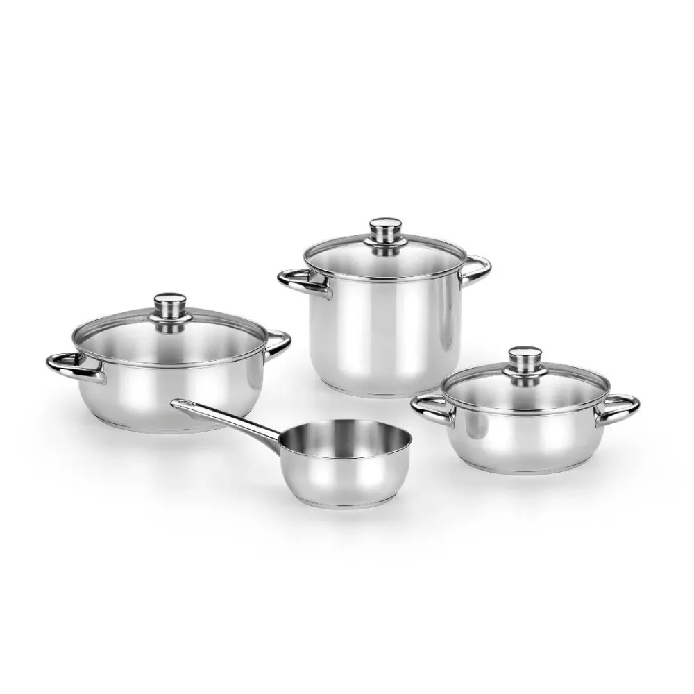 Set di pentole Optima Monix da 4 pezzi con coperchi vetro
