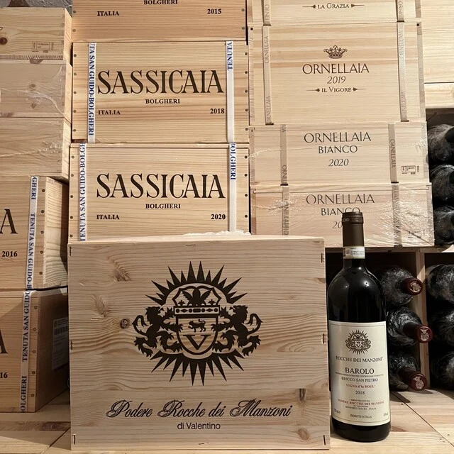 Barolo DOCG Bricco San Pietro "Vigna d'la Roul" 2018 Rocche dei Manzoni Cassa Legno 6 Bottiglie