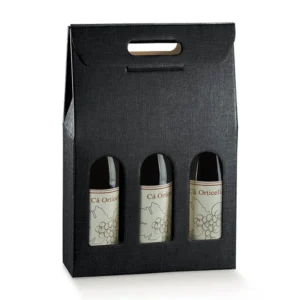 3 bottiglie f.to 270x90x385mm seta nero