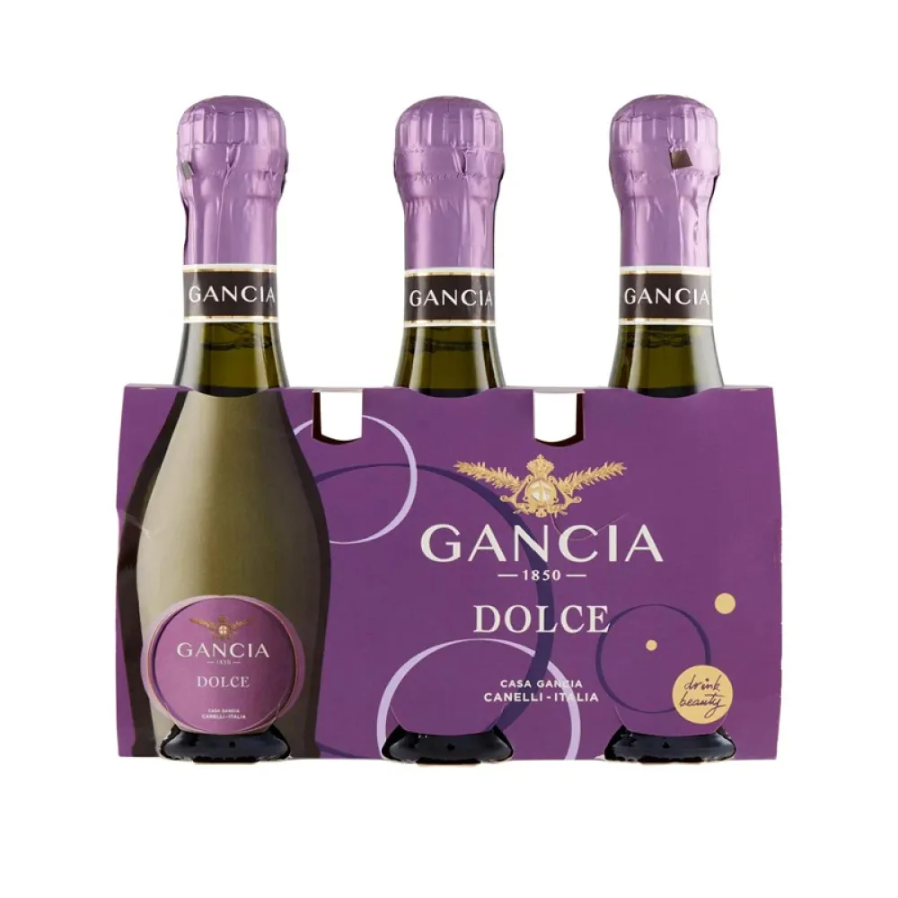 3 BOTTIGLIE DI PROSECCO GANCIA PROSECCO DOLCE 200 ML CASA GANCIA CANELLI ITALIA