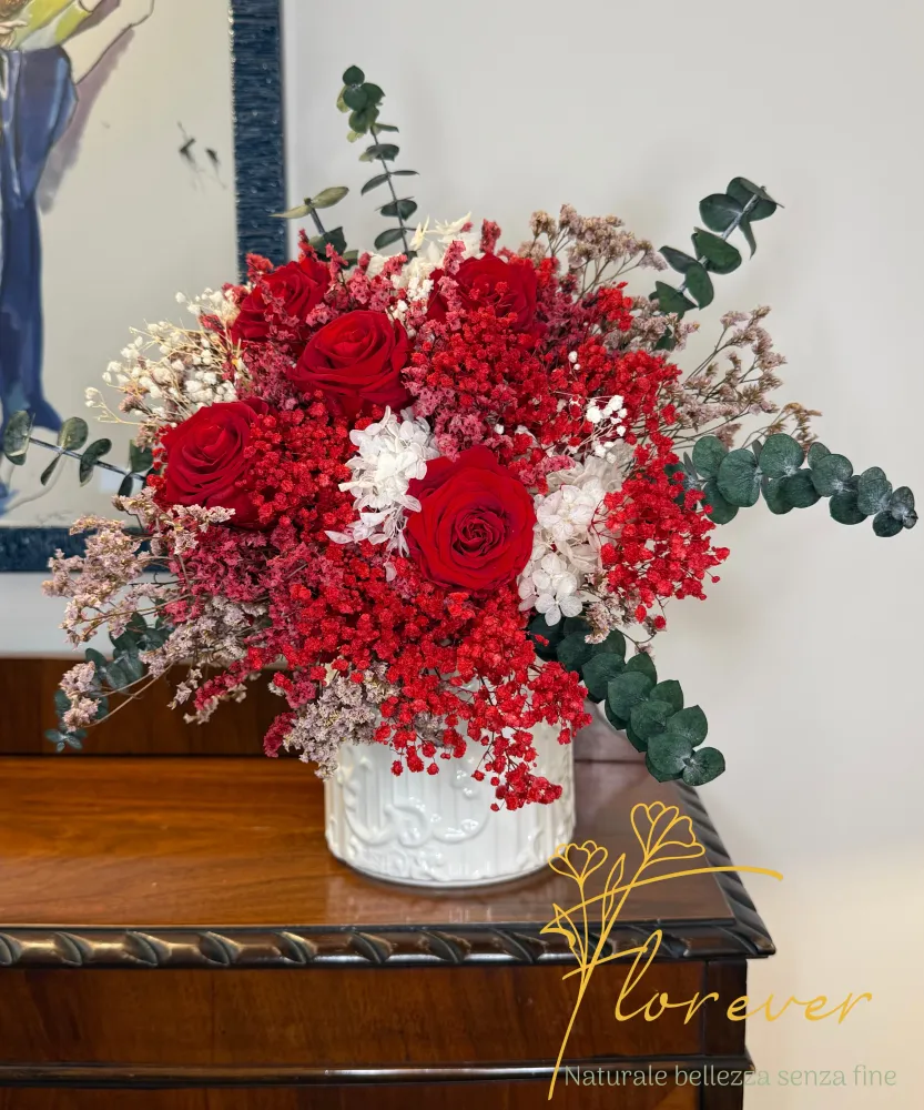 Bouquet di Fiori Stabilizzati Rossi