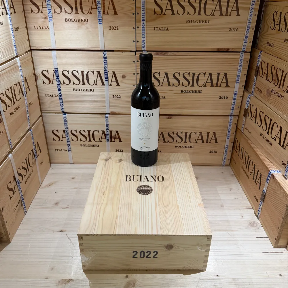 Buiano 2022 Chianti Classico Gran Selezione Castellina Marchesi Antinori - Cassa Legno 3 Bottiglie