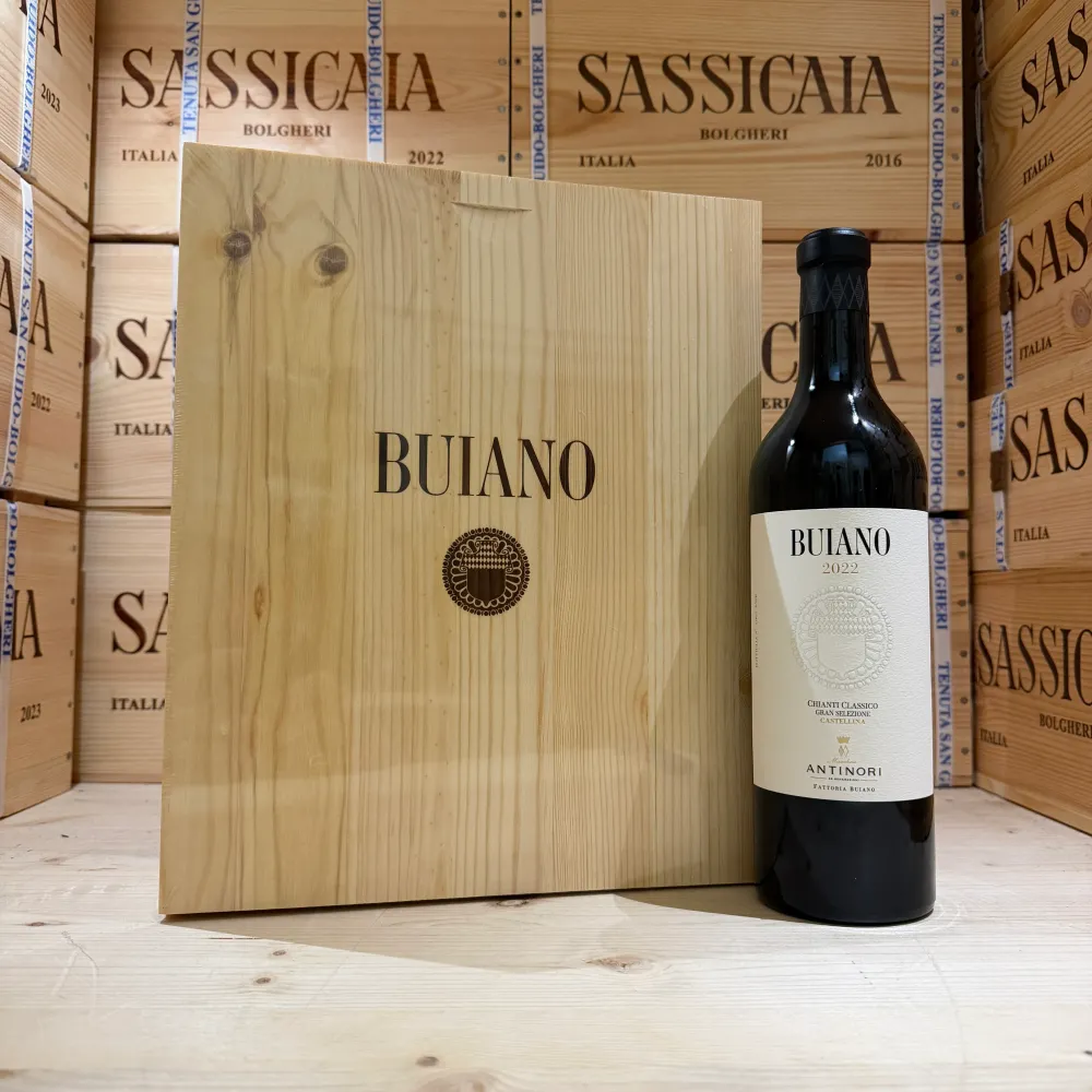 Buiano 2022 Chianti Classico Gran Selezione Castellina Marchesi Antinori - Cassa Legno 3 Bottiglie