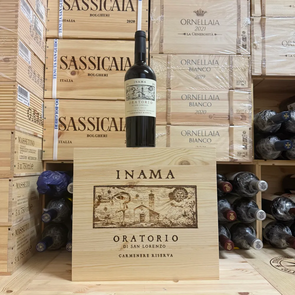 Carmenere Riserva Oratorio di San Lorenzo 2020 Inama Colli Berici DOC - Cassa Legno 3 Bottiglie