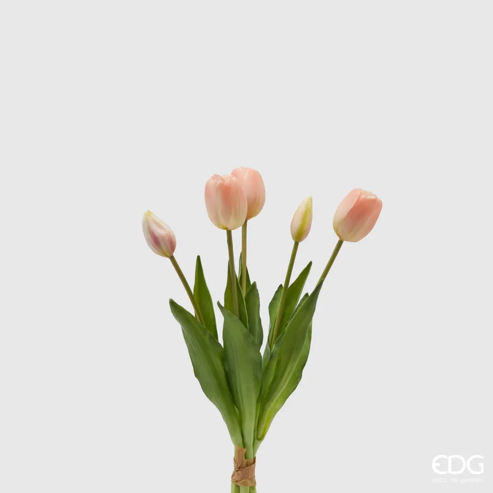 EDG Enzo de Gasperi Bouquet di tulipani Rosa H40 cm