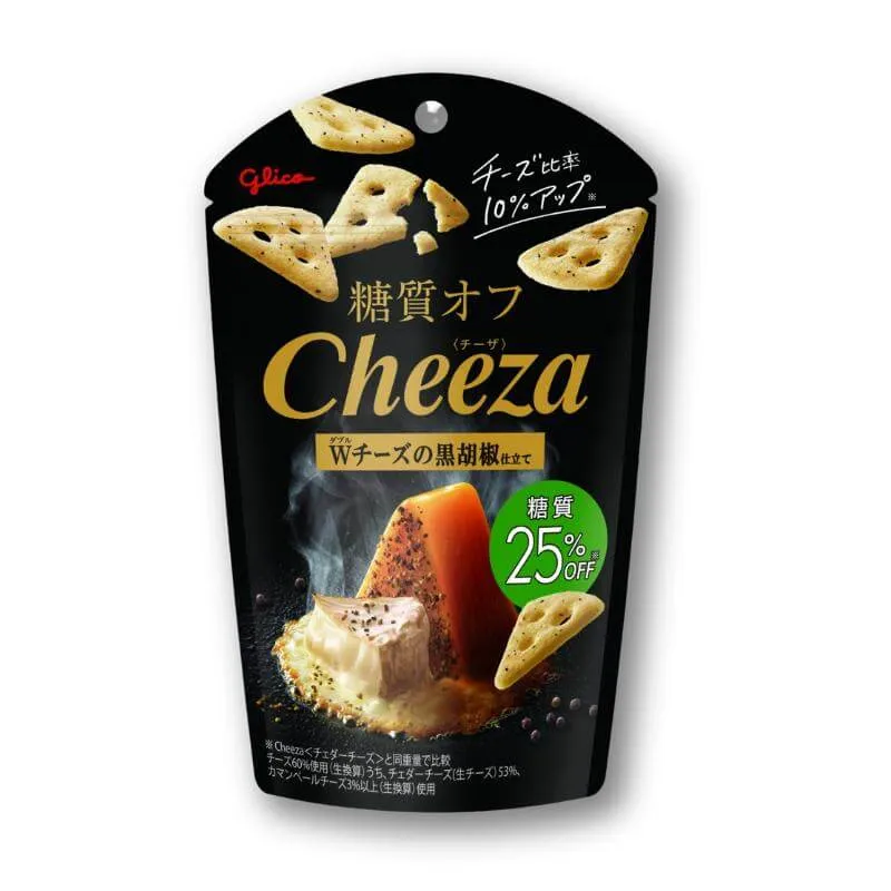 Glico Cheeza Crackers - Doppio Formaggio Pepe Nero Cheddar & Camembert