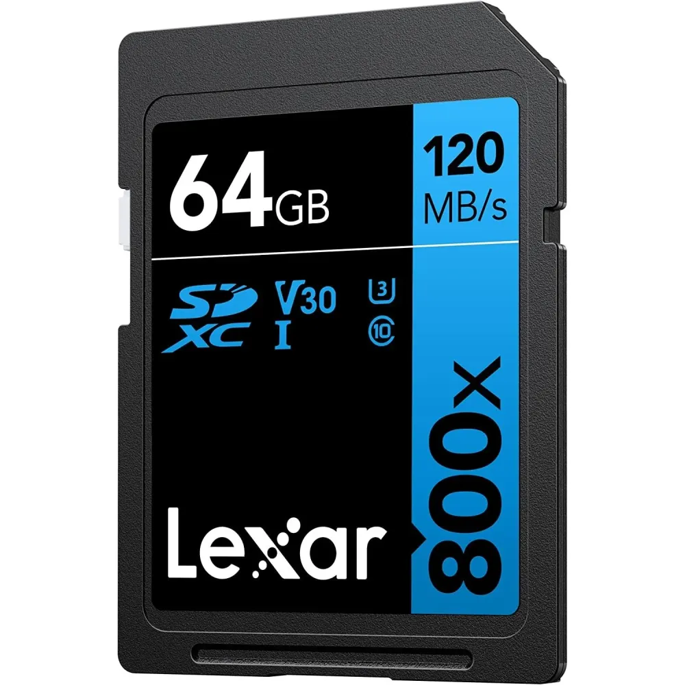 Lexar SDXC 800x 64GB C10 U3 V30 Professional