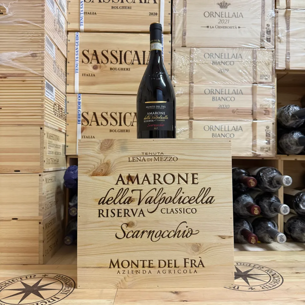 Monte del Fra Scarnocchio 2017 Amarone della Valpolicella Classico DOCG Riserva - Cassa Legno 6 Bottiglie
