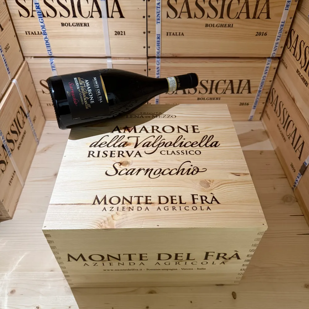 Monte del Fra Scarnocchio 2017 Amarone della Valpolicella Classico DOCG Riserva - Cassa Legno 6 Bottiglie