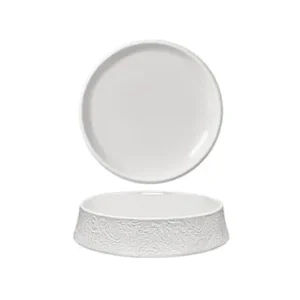 Piatto gourmet damasco magnesium porcelain Ø 23,4x4h