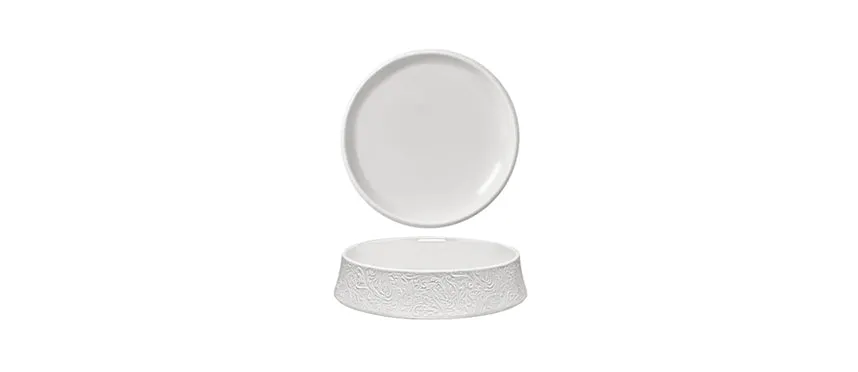 Piatto gourmet damasco magnesium porcelain Ø 23,4x4h