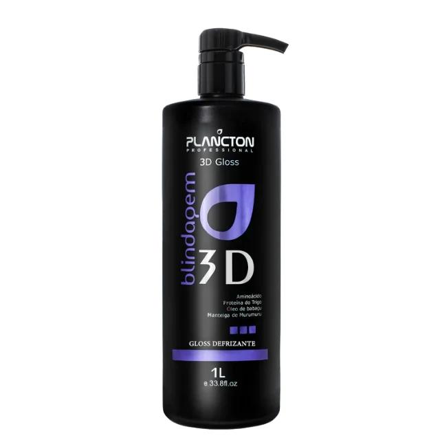 Plancton Professional 3D Gloss Defrizante Sigillante per Capelli Volume Ridotto 1L (33.8 oz)
