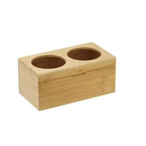 Porta Bottiglie Bamboo 2 Fori Cm.29x15,5x13h