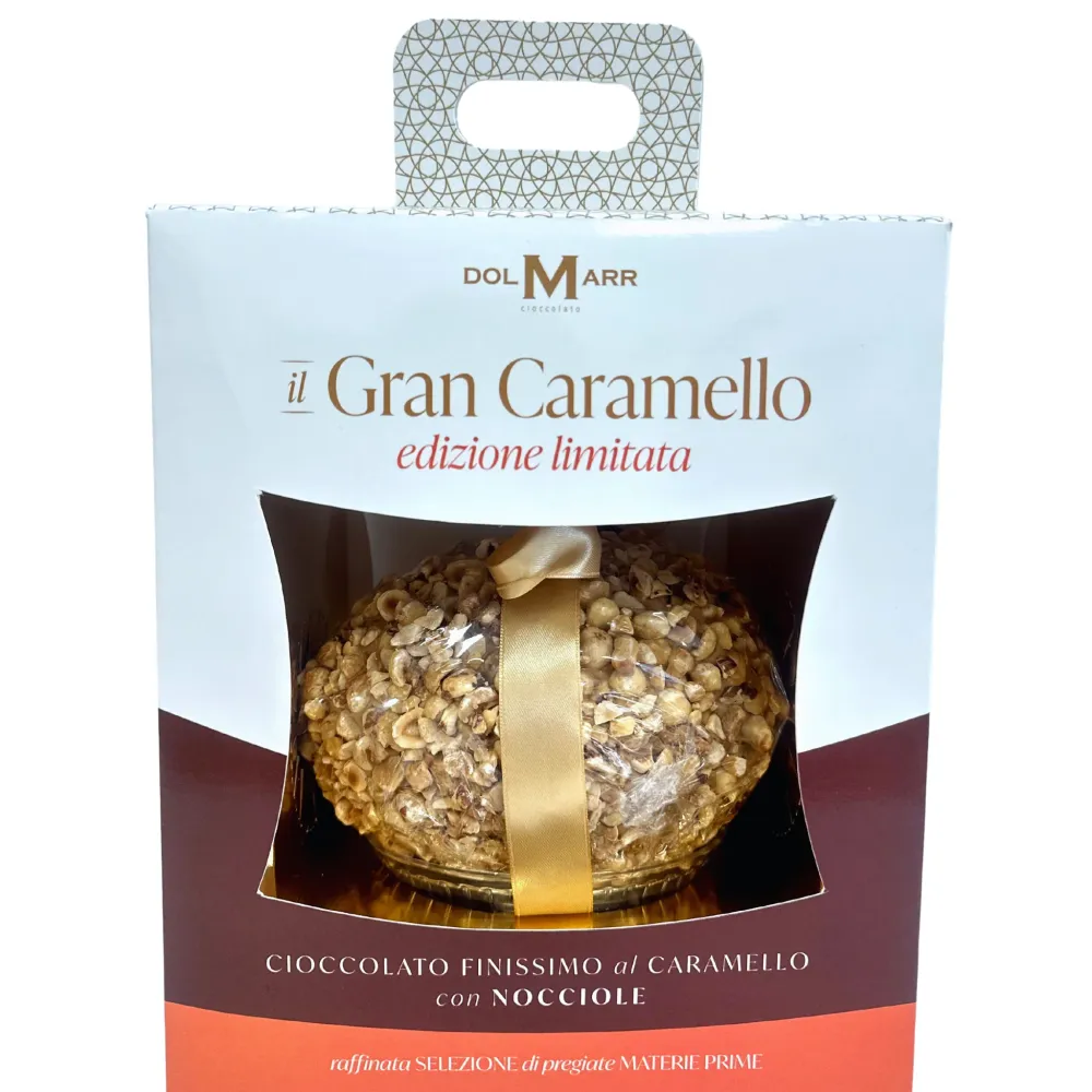 Uova Pasqua Gourmet Gran Caramello 480g Dolmarr Cioccolato