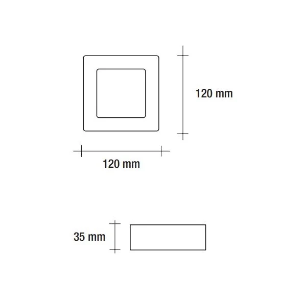 Vivida plafoniera led quadra bianca 6w 321lm