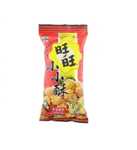 Want Want Snack Cracker Di Riso Al Pepe Nero - 60g