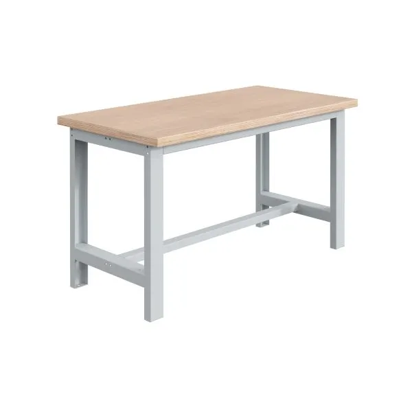 Banco da lavoro per carichi pesanti SOFAME SI L 1200 x P 750 x 840 mm piano di lavoro multiplex 40 mm grigio evidente RAL...