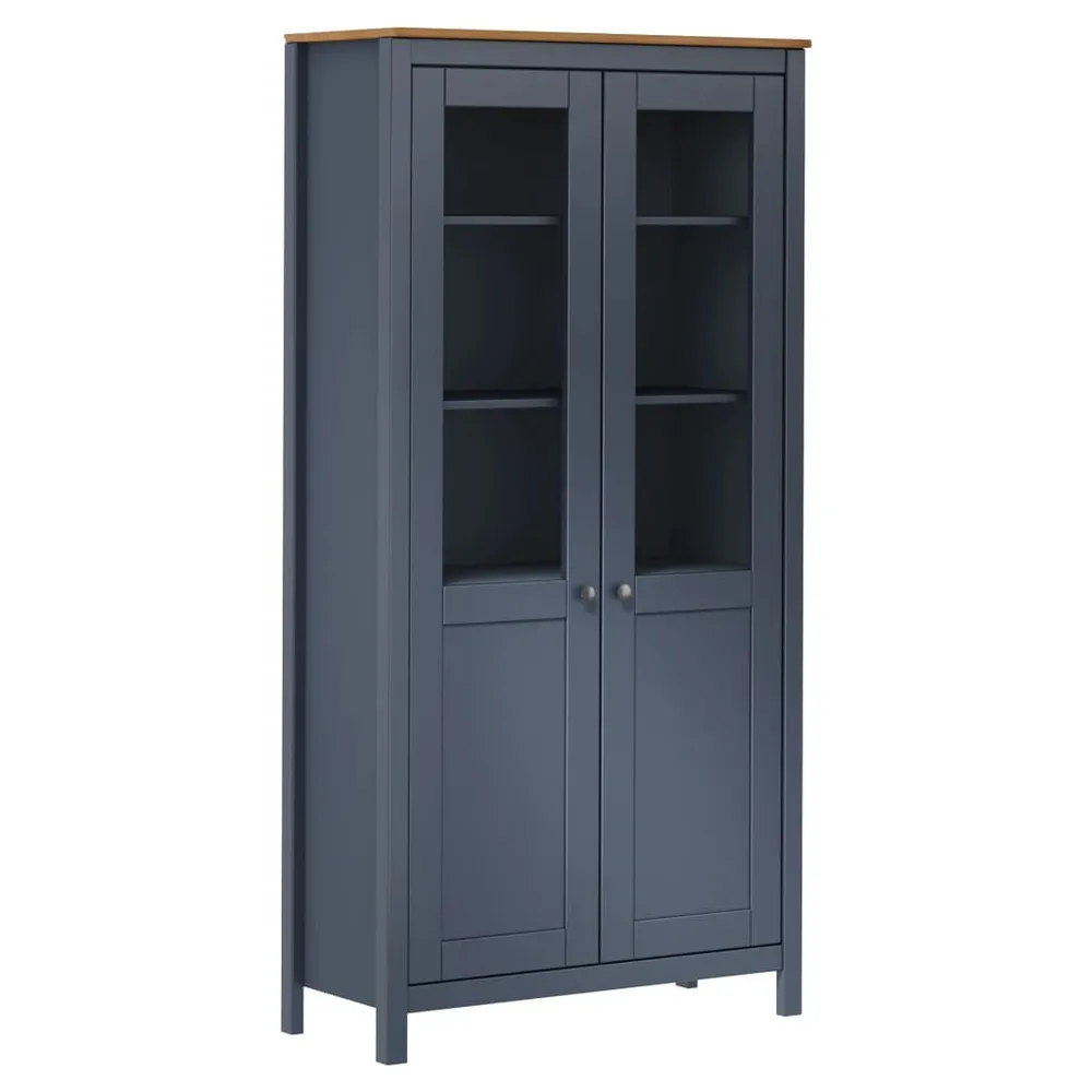Credenza Alta Hill Grigia 85x37x170,5 cm Legno di Pino