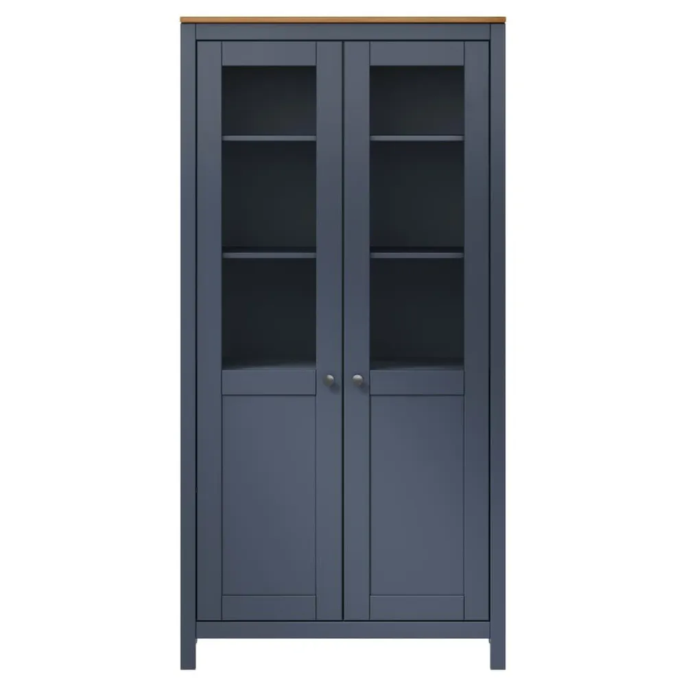 Credenza Alta Hill Grigia 85x37x170,5 cm Legno di Pino
