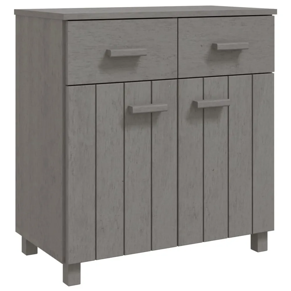 Credenza HAMAR Grigio Palese 79x40x80 cm Legno Massello di Pino