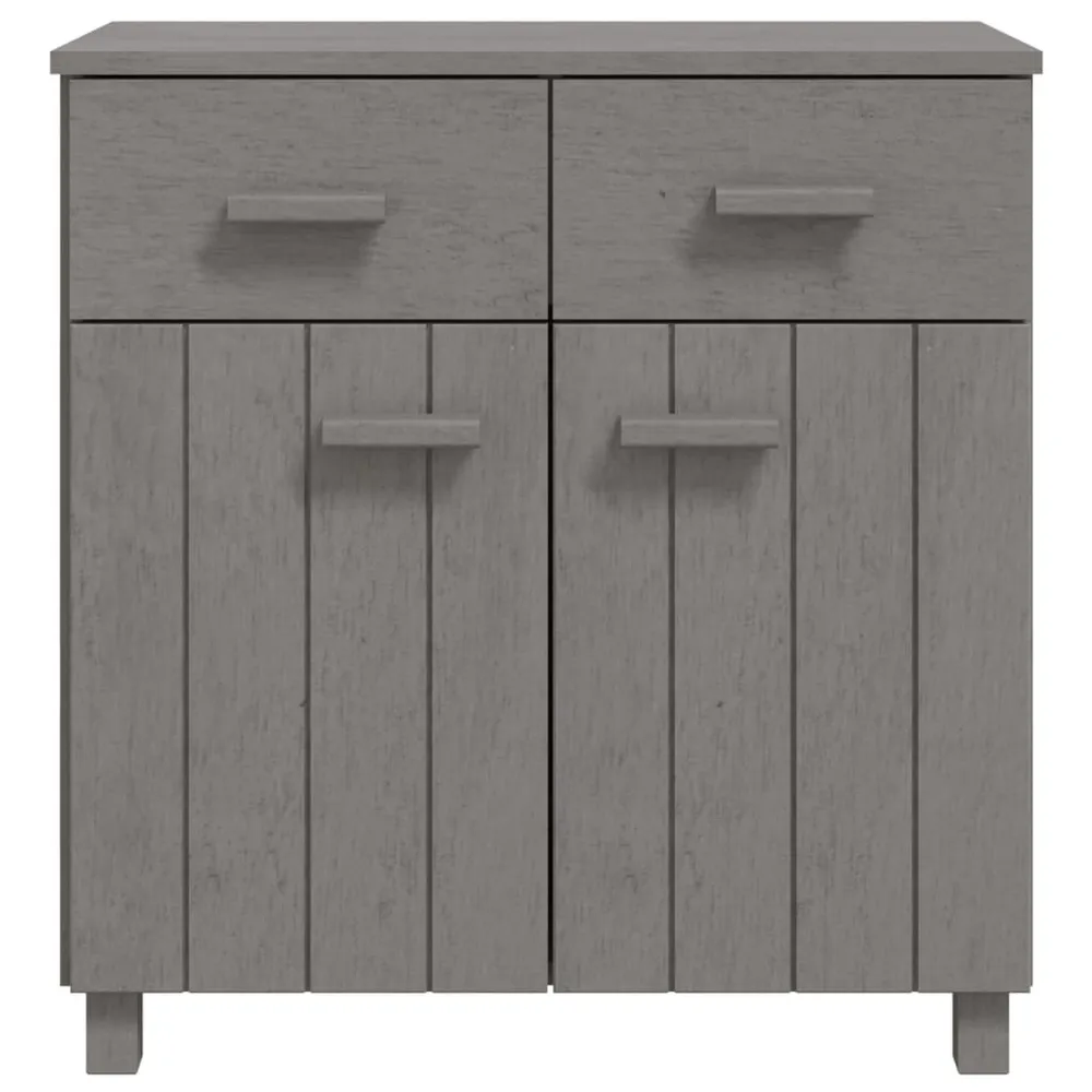 Credenza HAMAR Grigio Palese 79x40x80 cm Legno Massello di Pino
