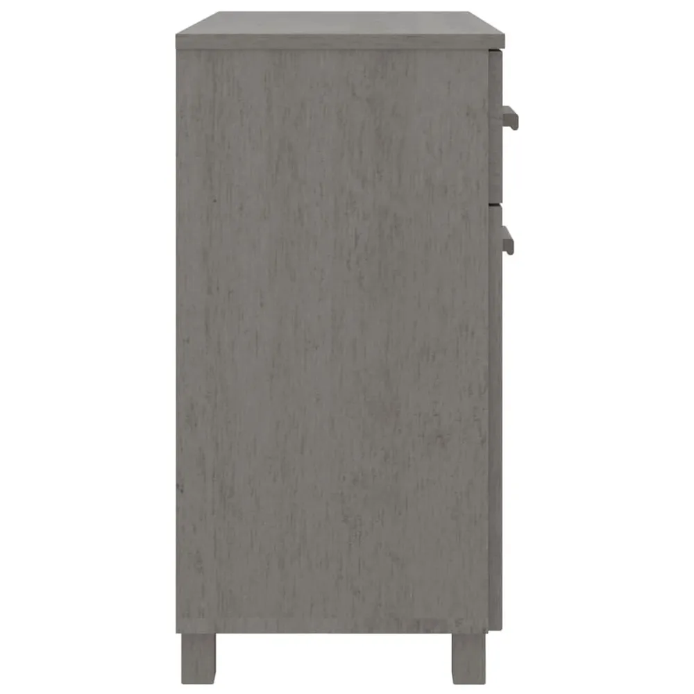 Credenza HAMAR Grigio Palese 79x40x80 cm Legno Massello di Pino