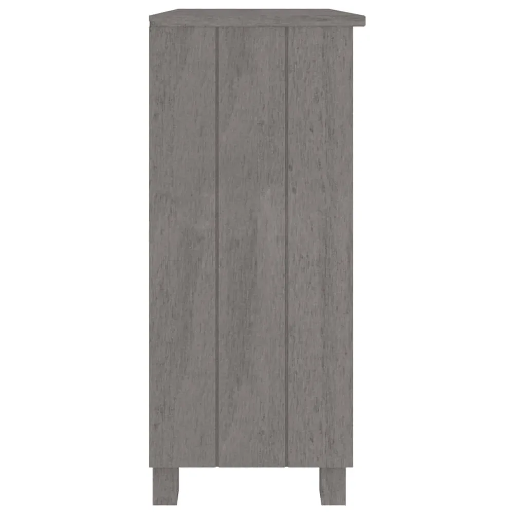 Credenza HAMAR Grigio Trasparente 85x35x80 cm Legno Massello di Pino