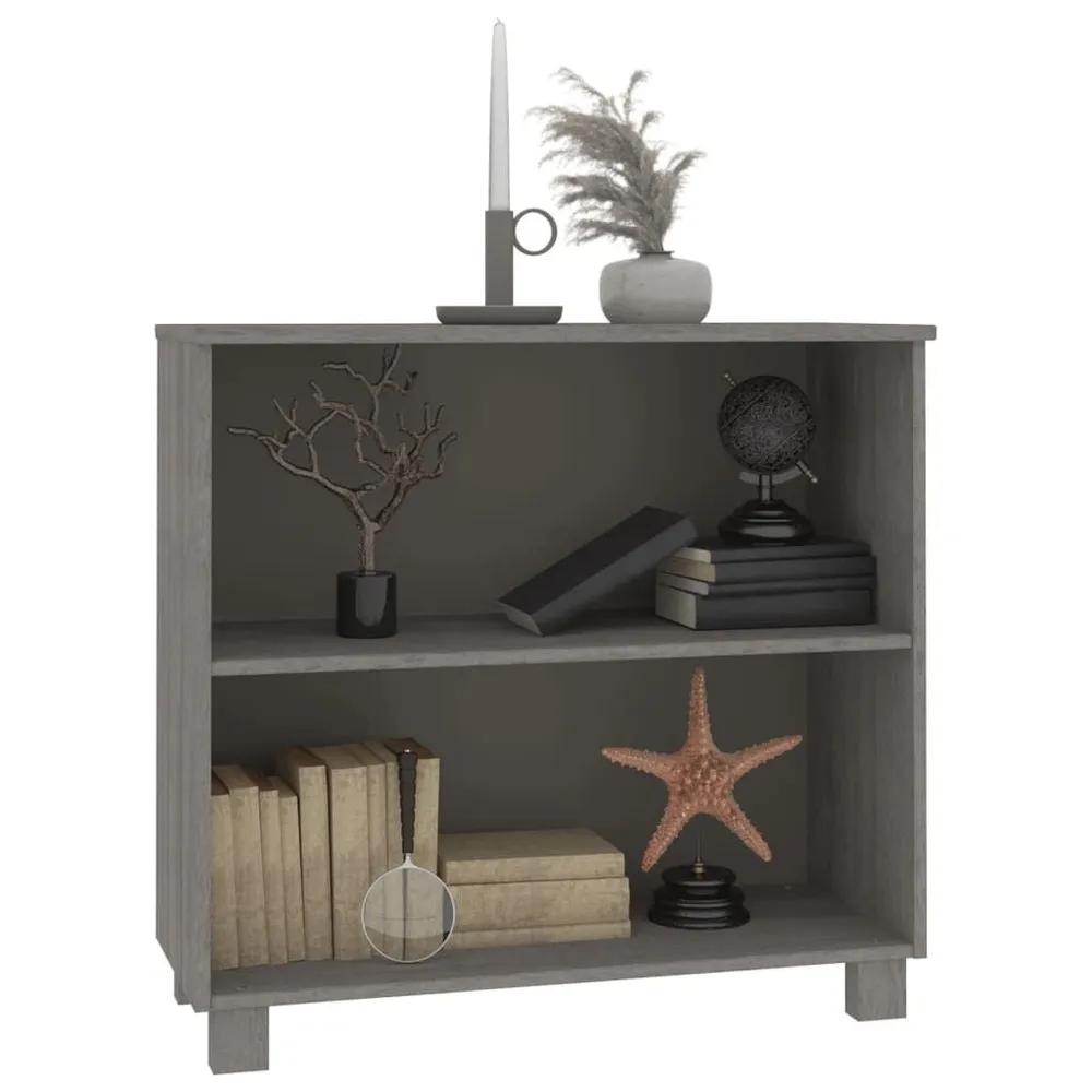 Credenza HAMAR Grigio Trasparente 85x35x80 cm Legno Massello di Pino