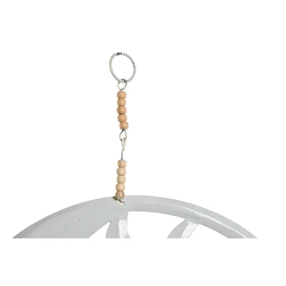 Decorazione pensile Home ESPRIT Azzurro Bianco Grigio Rosa Ferro Luna Sole 33 x 1 x 77 cm (4 Unità)