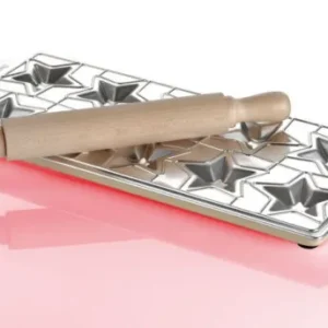 Imperia "Ravioli Stelline" stampo per ravioli con mattarello acciaio inox 88 040