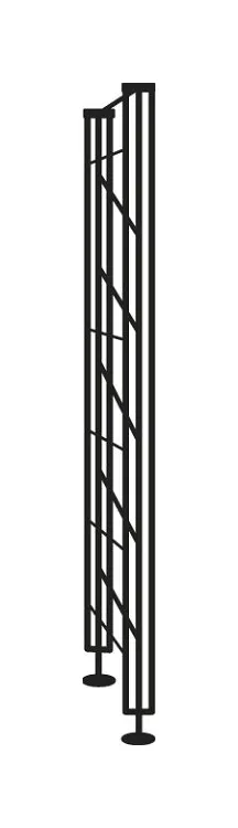 Kerkmann telaio terminale Libra P 250 x H 2300 mm grigio evidente 52112815