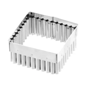 Tagliabiscotti su misura "Square" seghettato 85 x 85 mm altezza 45 mm acciaio inossidabile 199750