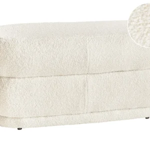 Panca tessuto bouclé bianco ELLENDALE