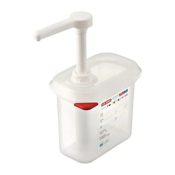Dispenser salsa Araven GN 1/9 trasparente 15L CR821
