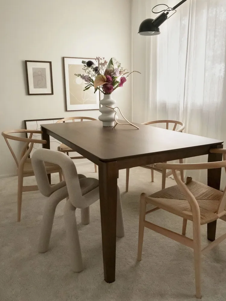 Tavolo da pranzo legno fosco 160 x 90 cm LOTTIE