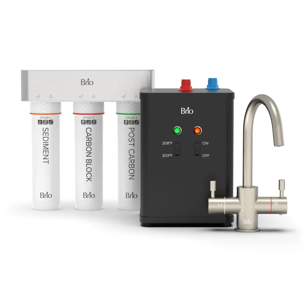 Brio 3-Stage Instant Caldo Water Undersink Dispenser System - Brushed Nickel